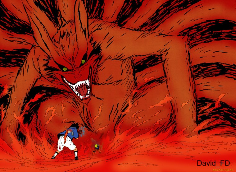 Наруто и курама