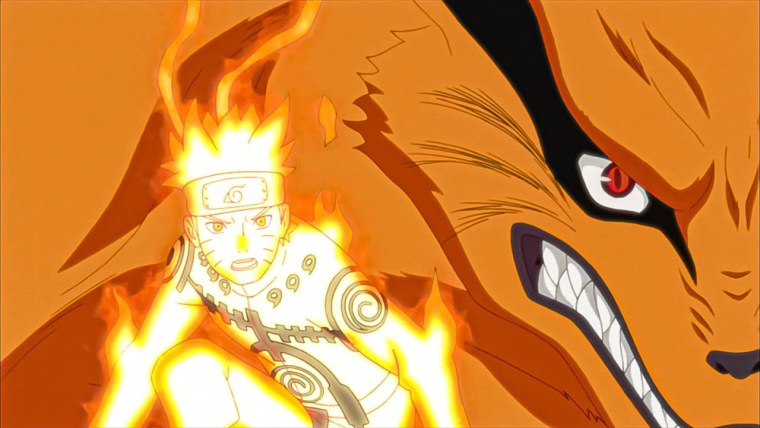 Наруто и 9 хвостый Лис арт