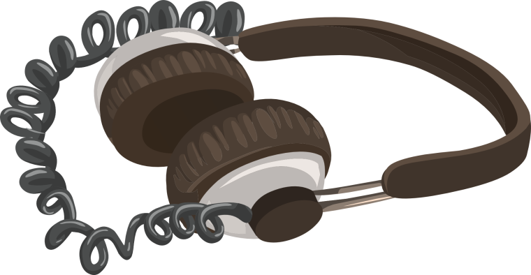 Наушники на белом фоне