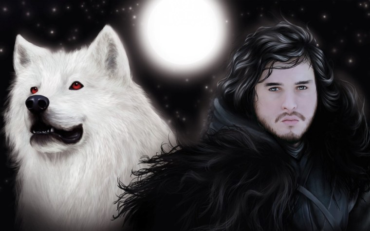 Джон Сноу и его лютоволк