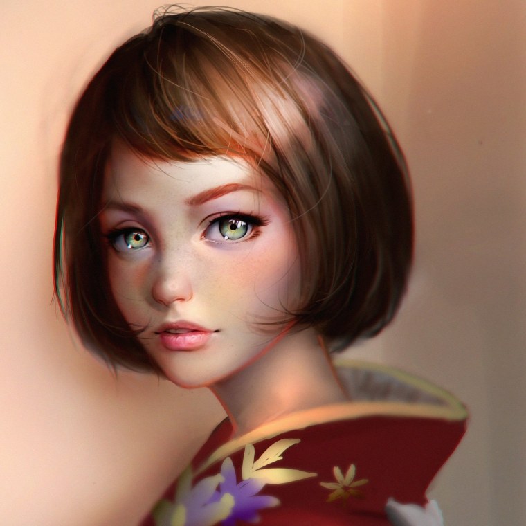 Девушка арт реализм