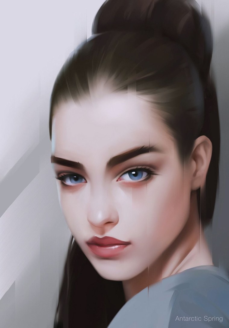 Красивое лицо арт