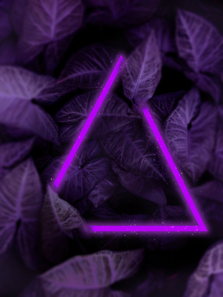 Листья неон треугольник