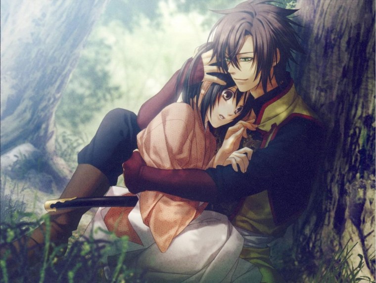 Аниме Сказание о демонах Сакуры поцелуй