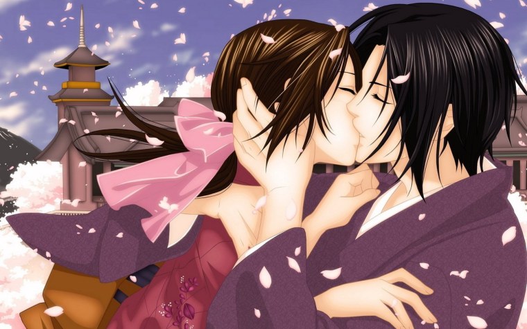 Синсэнгуми демоны Сакуры поцелуй