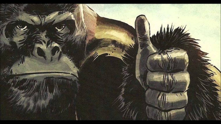 Обезьяна со штангой