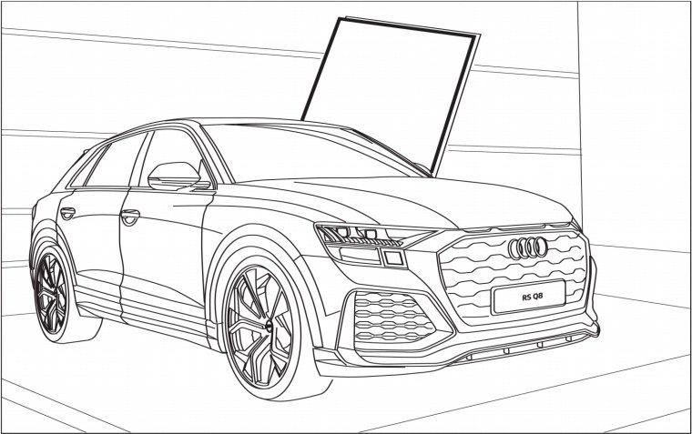 Лимузин Ауди раскраска