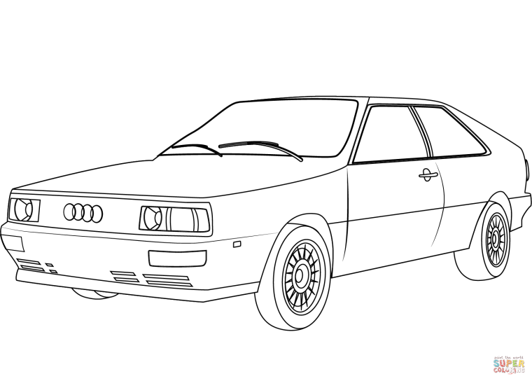 Ауди кватро раскраска