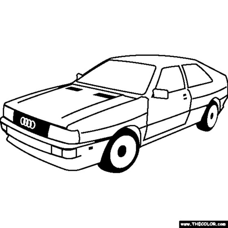 Раскраска Audi quattro s1