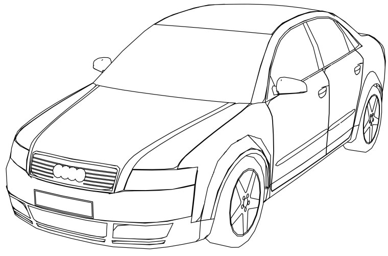 Раскраска Volkswagen Passat b5