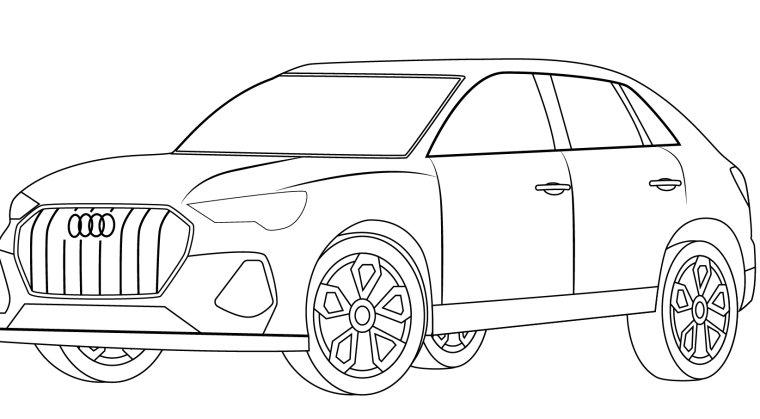 Раскраска Ауди кабриолет