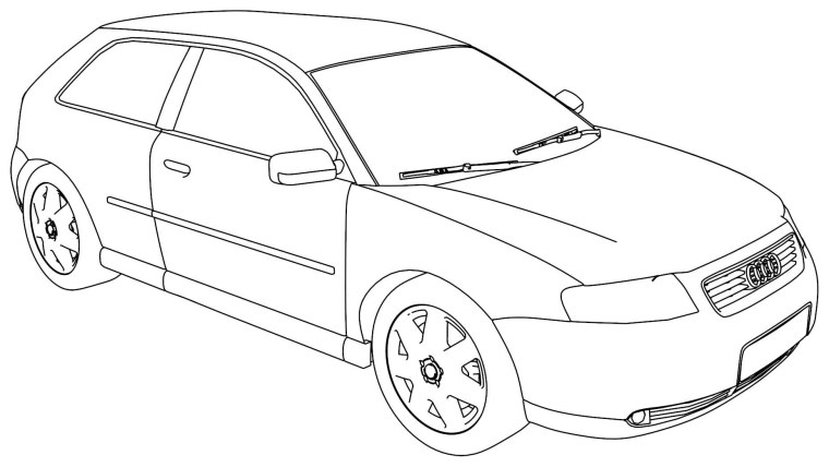 Audi 80 b2 quattro Blueprint