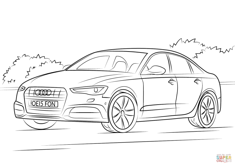 Раскраска Ауди а4 б8