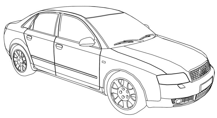 Раскраска Ауди р8