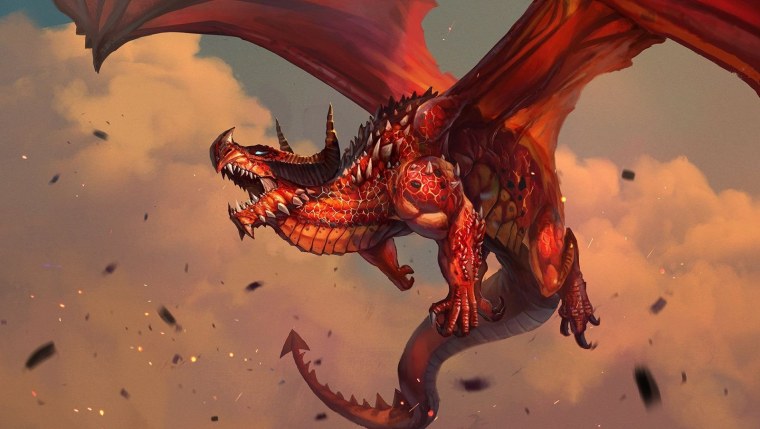 Молодой красный дракон ДНД