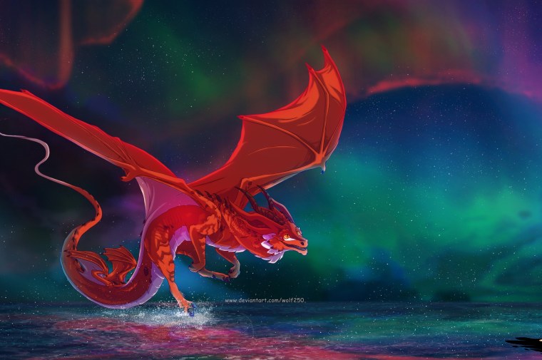 Красный японский дракон