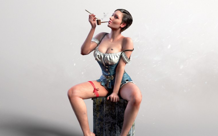 Креативные обои на рабочий стол девушки