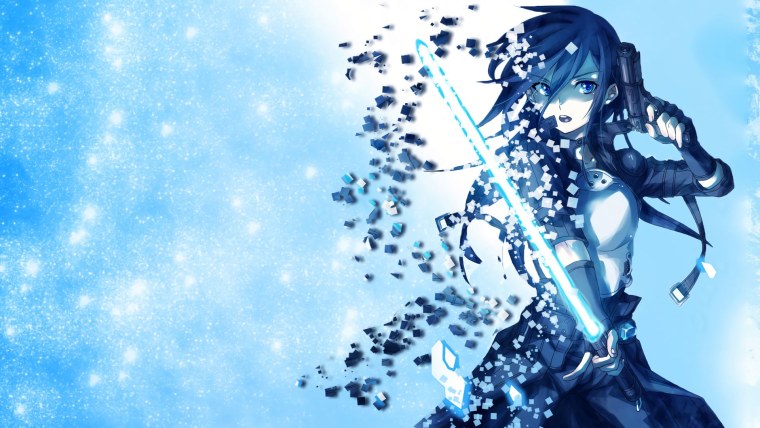 Голубые обои аниме