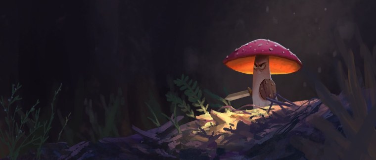 Грибной лес фэнтези