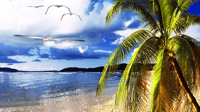 Анимированное море