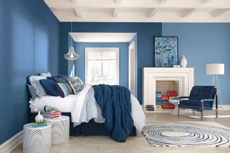 Модный синий цвет в интерьере