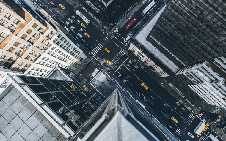 Вид с небоскреба вниз