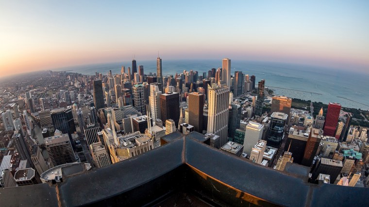 Вид на город с небоскреба