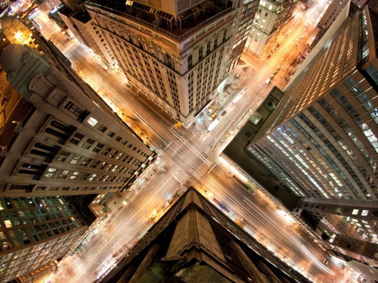 Нью-Йорк с крыши небоскреба