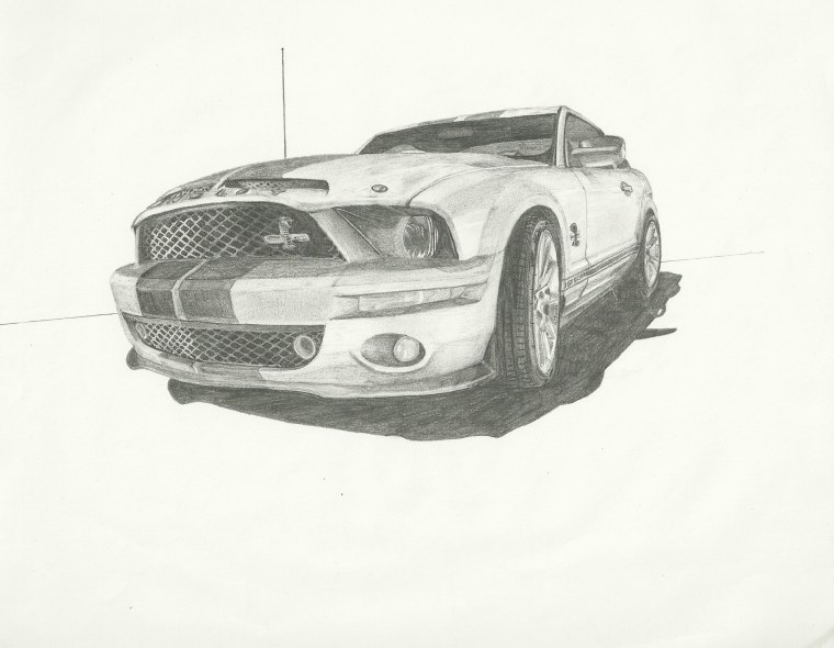 Форд Мустанг скетч
