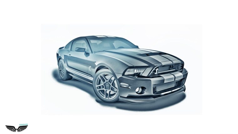 Форд Мустанг Шелби gt 500 раскраска
