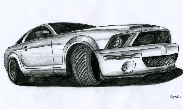Ford Mustang 1969 рисунок