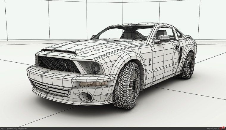 Мустанг gt карандашом