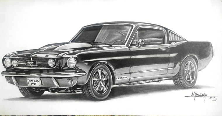 Рисунок Шелби Мустанг gt500