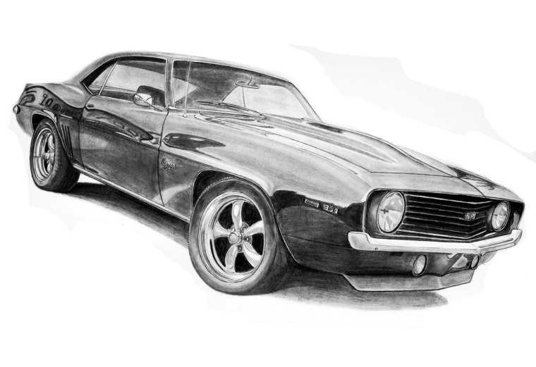 Форд Мустанг скетч