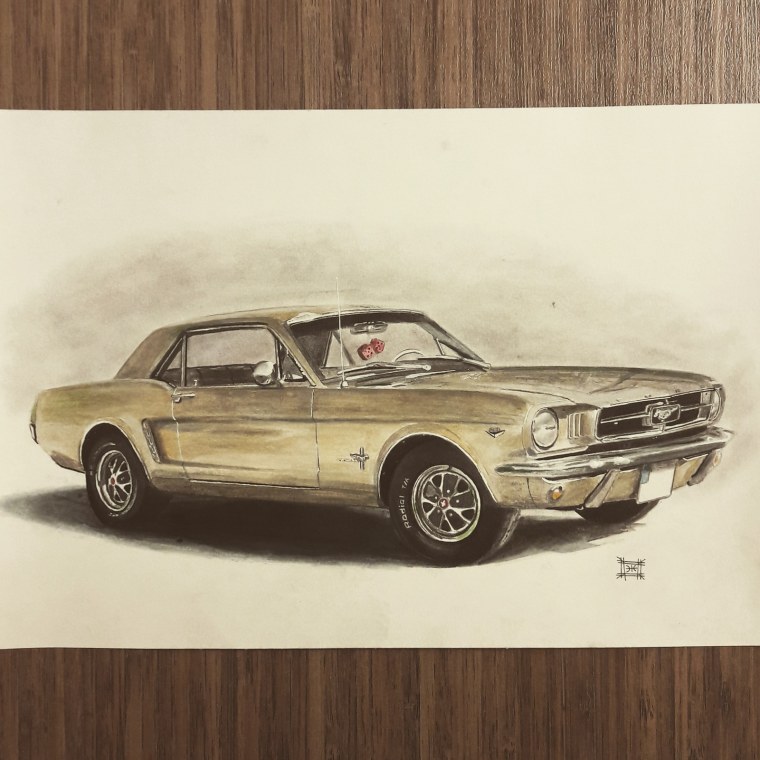 Мустанг 1967 risunki