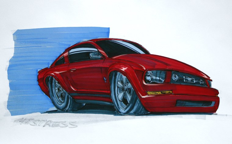 Форд Мустанг скетч