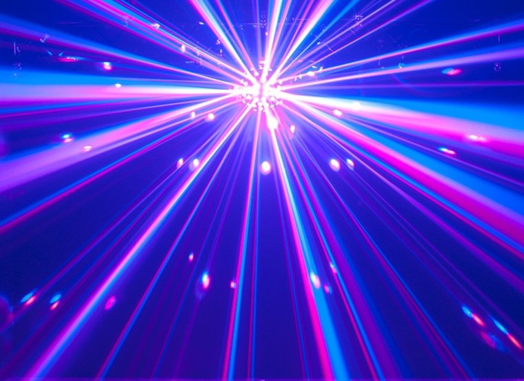 Разноцветные световые лучи