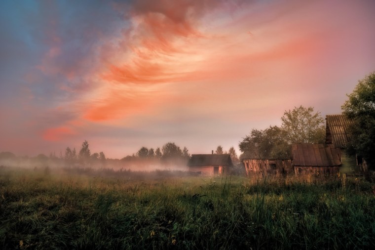 Рассвет в деревне