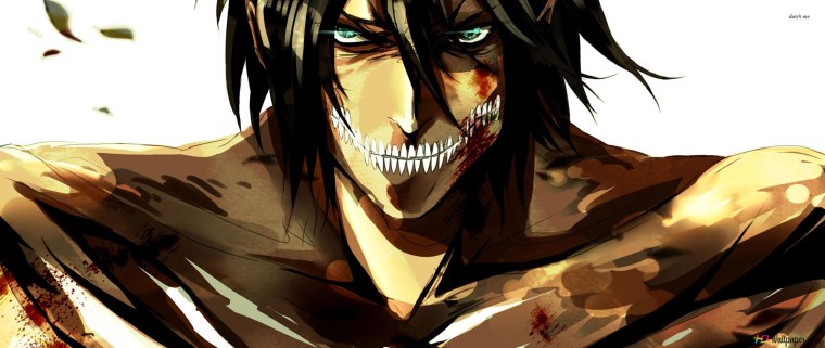 Аниме атака титанов Эрен и Леви Чиби