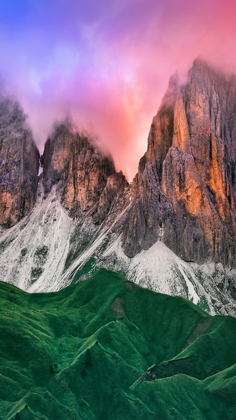 Горы на экран блокировки