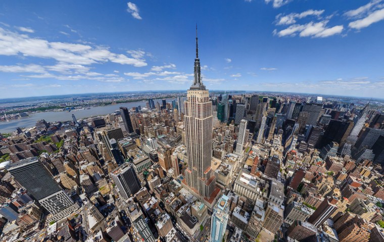 Эмпайр-Стейт-Билдинг Манхэттен вид сверху