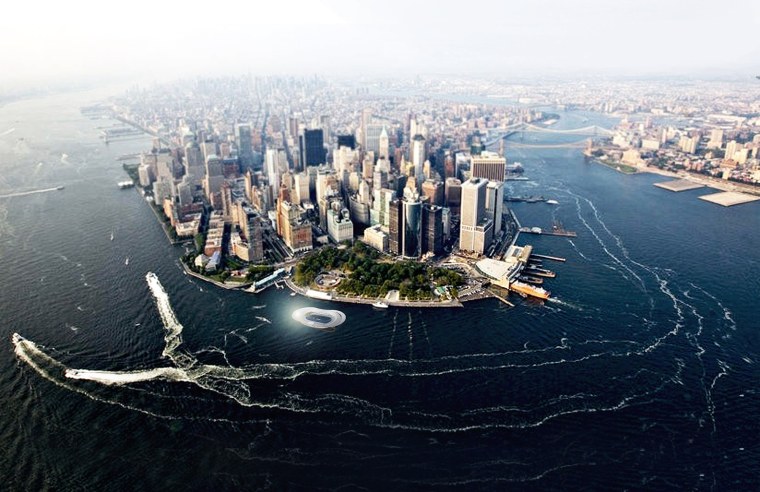 Нью-Йорк Манхэттен с высоты