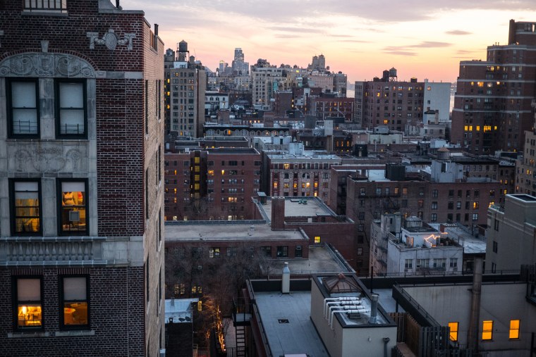 Небоскребы Нью-Йорка ночью