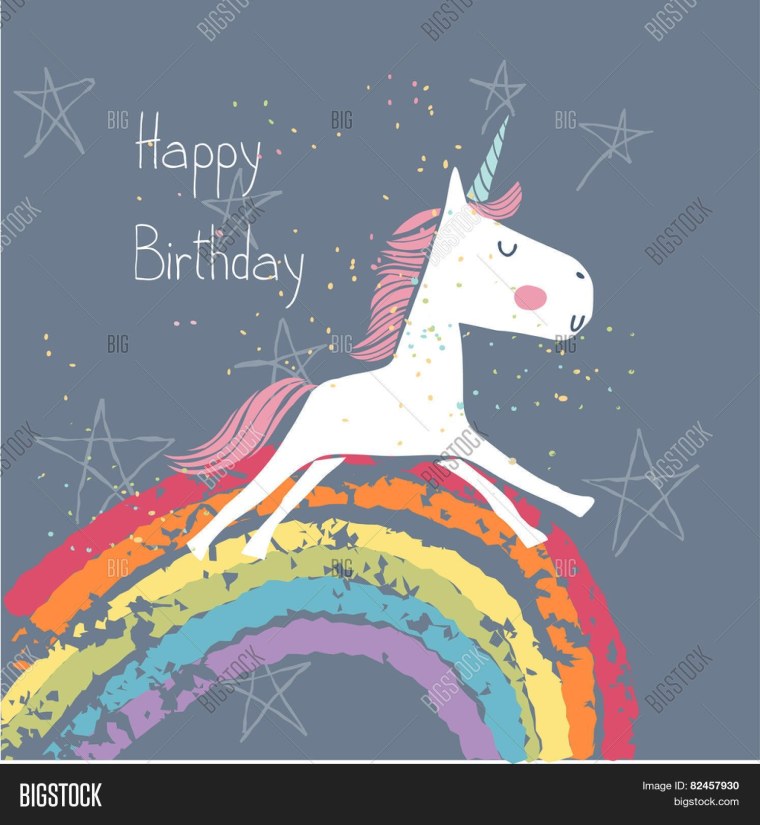 Единорожки с днем рождения