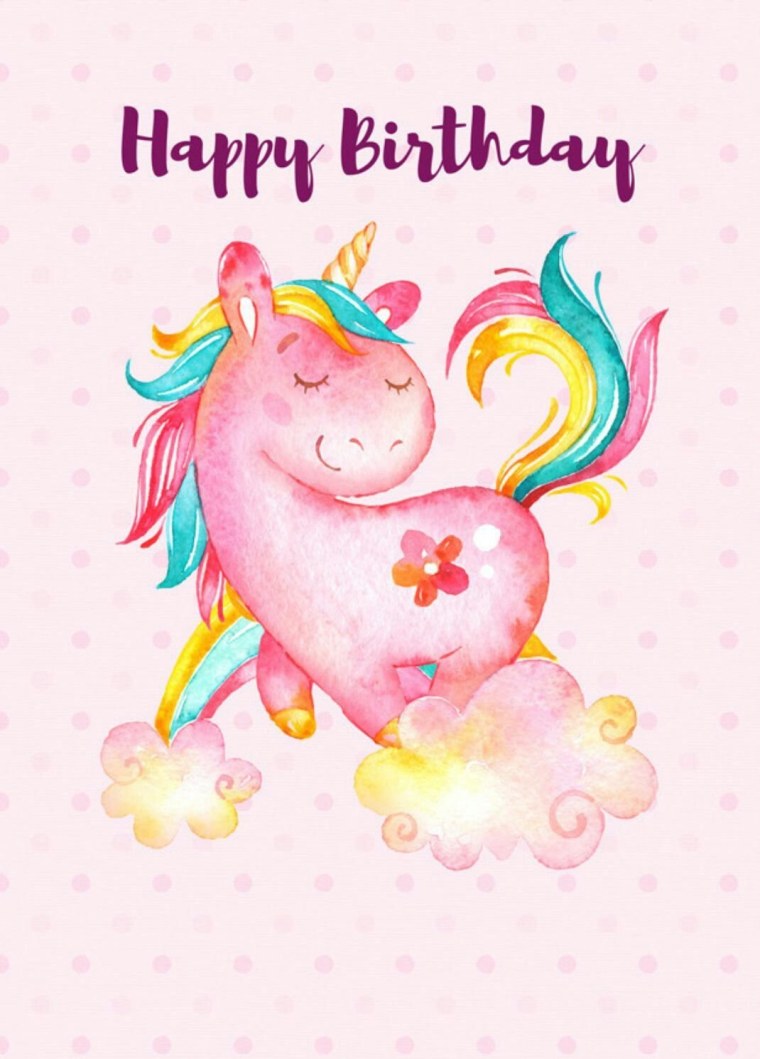 Единорожка с днем рождения мечты