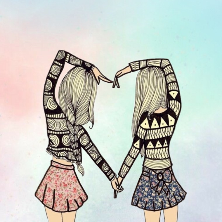 Картинки для срисовки подруги