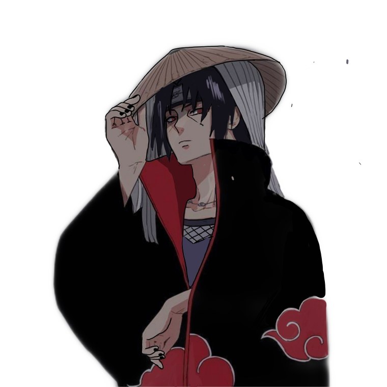 Конан в полный рост в плаще Акацуки