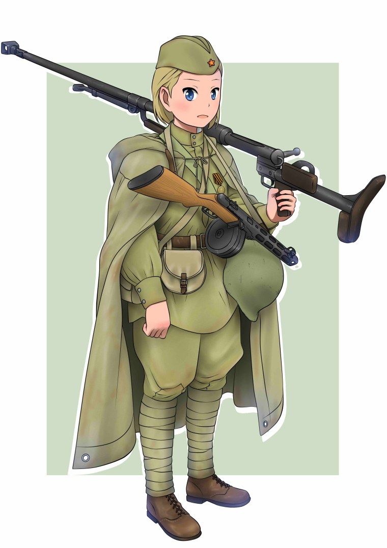 Советская Солдатка аниме СССР