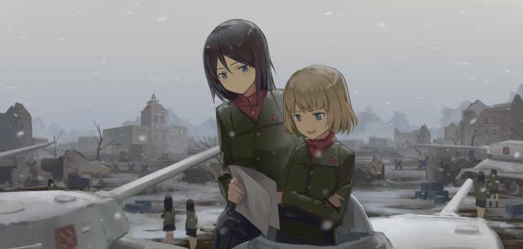 Аниме girls und Panzer Катюша