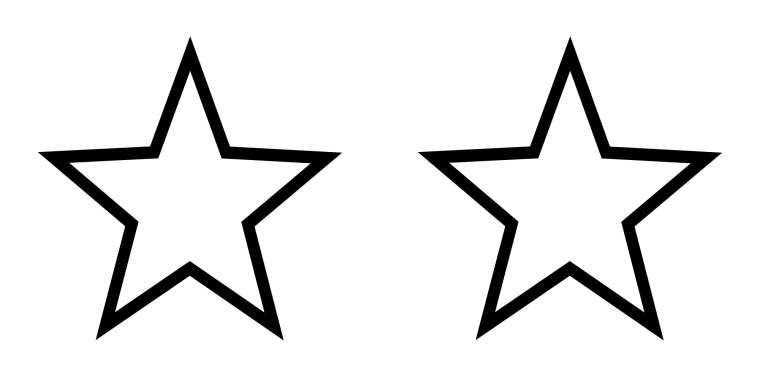 Звездочки черно белые